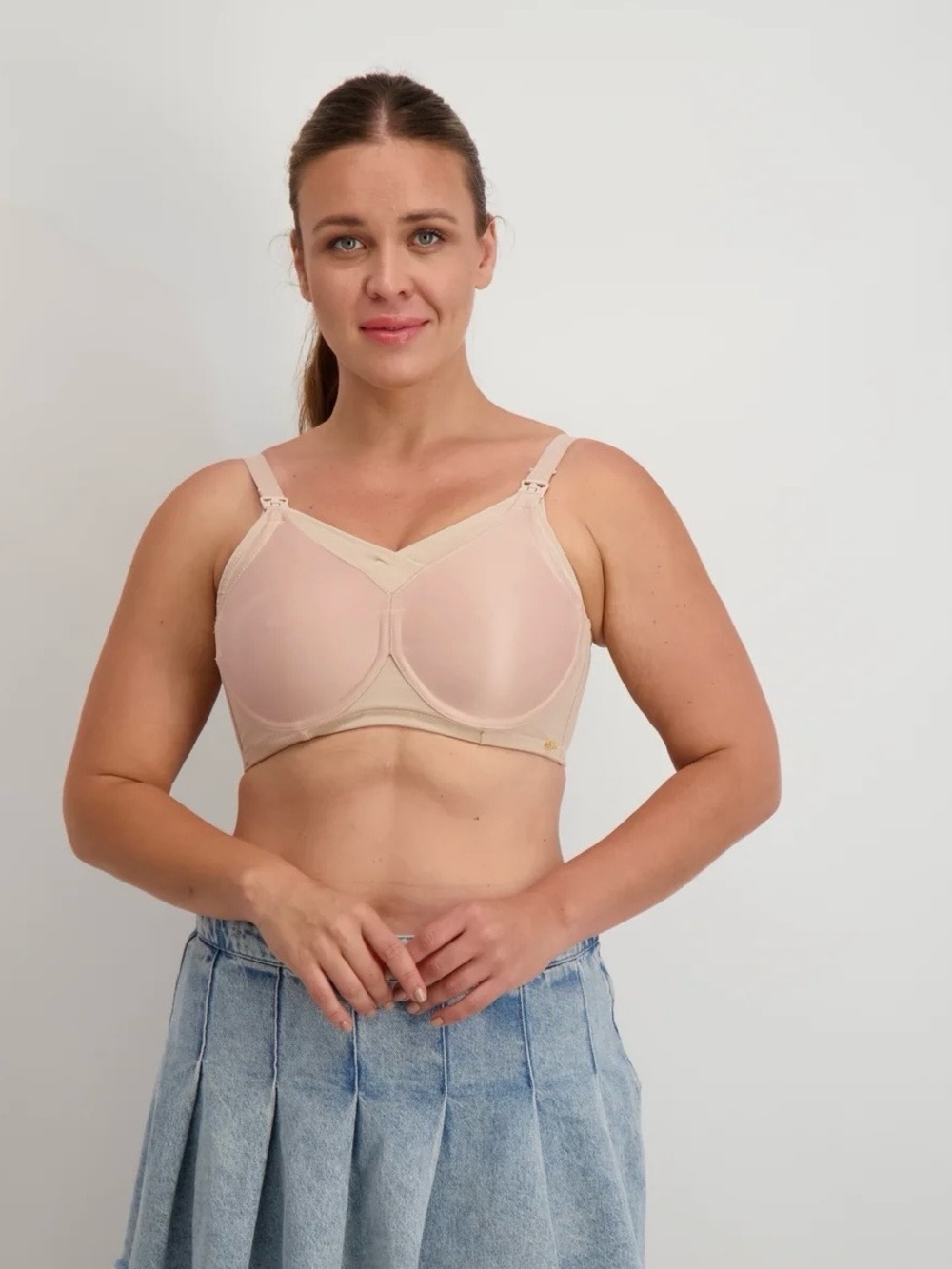 Kate Larcky Women's Full Coverage Wireless Nursing Bra - Blush 34DDD